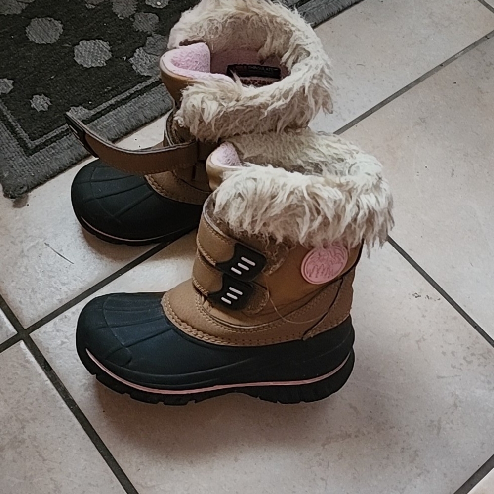 Joe Fresh Tan and Black Kids Boots